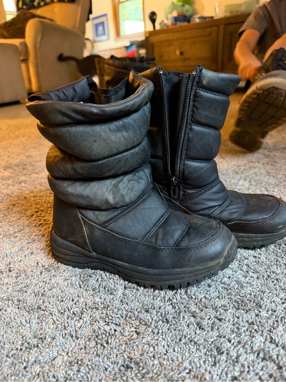 Kids Black Winter Boots - Unbranded